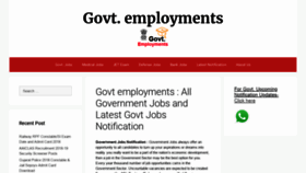 What Govtemployments.com website looked like in 2018 (5 years ago)