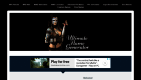 What Gamenaminator.com website looked like in 2018 (5 years ago)