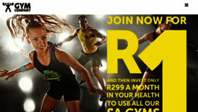 What Gymcompany.co.za website looked like in 2018 (5 years ago)
