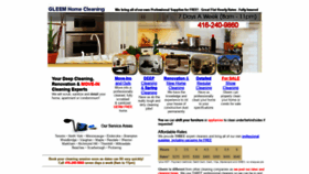 What Gleemhomecleaning.com website looked like in 2018 (5 years ago)