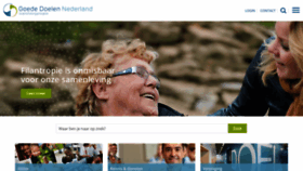 What Goededoelennederland.nl website looked like in 2018 (5 years ago)