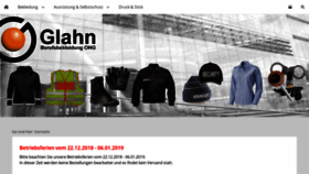 What Glahn-berufsbekleidung.de website looked like in 2018 (5 years ago)