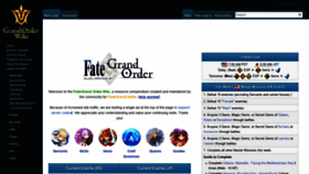 What Grandorder.wiki website looked like in 2018 (5 years ago)