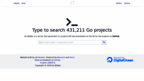 What Gowalker.org website looked like in 2019 (5 years ago)