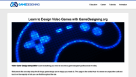 What Gamedesigning.org website looked like in 2019 (5 years ago)