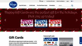 What Giftcards.kroger.com website looked like in 2019 (5 years ago)