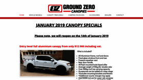 What Groundzerocanopies.co.za website looked like in 2019 (5 years ago)