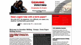 What Genuinewriting.com website looked like in 2019 (5 years ago)