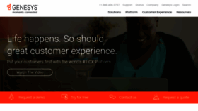What Genesys.com website looked like in 2019 (5 years ago)