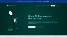 What Gradescope.com website looked like in 2019 (5 years ago)