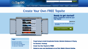 What Gotop100.com website looked like in 2019 (5 years ago)
