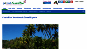 What Govisitcostarica.com website looked like in 2019 (5 years ago)