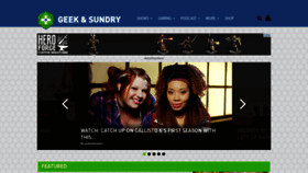 What Geekandsundry.com website looked like in 2019 (5 years ago)
