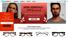What Glassesshop.com website looked like in 2019 (5 years ago)