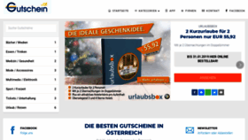 What Gutschein.at website looked like in 2019 (5 years ago)