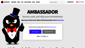 What Getambassador.io website looked like in 2019 (5 years ago)