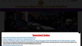 What Gcwuf.edu.pk website looked like in 2019 (5 years ago)