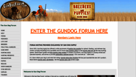 What Gundogforum.com website looked like in 2019 (5 years ago)