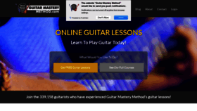 What Guitarmasterymethod.com website looked like in 2019 (5 years ago)
