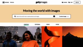 What Gettyimages.com website looked like in 2019 (5 years ago)