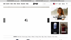 What Goop.com website looked like in 2019 (6 years ago)