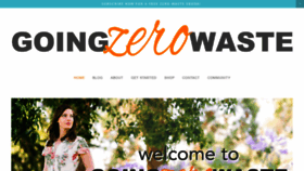 What Goingzerowaste.com website looked like in 2019 (5 years ago)