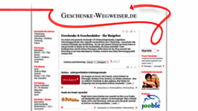 What Geschenke-wegweiser.de website looked like in 2019 (5 years ago)
