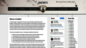 What Goatbots.com website looked like in 2019 (5 years ago)