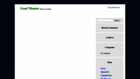 What Goofmaster.com website looked like in 2019 (5 years ago)