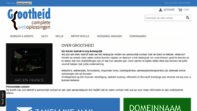What Grootheid.nl website looked like in 2019 (5 years ago)