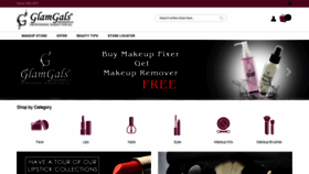 What Glamgalscosmetics.com website looked like in 2019 (5 years ago)