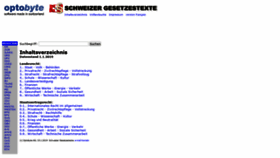 What Gesetze.ch website looked like in 2019 (5 years ago)