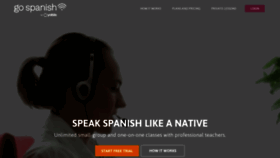 What Gospanish.com website looked like in 2019 (5 years ago)