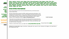 What Greendrinks.org website looked like in 2019 (5 years ago)