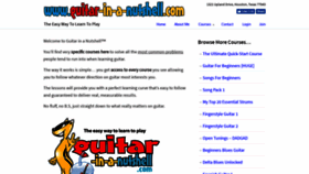 What Guitar-in-a-nutshell.com website looked like in 2019 (5 years ago)