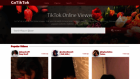 What Gotiktok.com website looked like in 2019 (5 years ago)