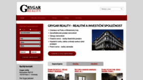 What Grygarreality.cz website looked like in 2019 (5 years ago)