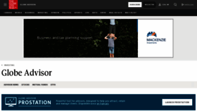 What Globeadvisor.com website looked like in 2019 (5 years ago)