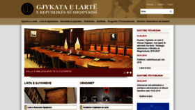 What Gjykataelarte.gov.al website looked like in 2019 (5 years ago)