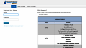 What Guarani.unaj.edu.ar website looked like in 2019 (5 years ago)