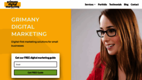 What Grimanymarketing.com website looked like in 2019 (4 years ago)