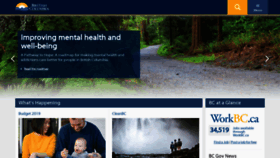 What Gov.bc.ca website looked like in 2019 (6 years ago)