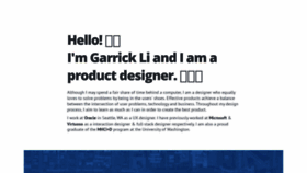 What Garrickli.me website looked like in 2019 (4 years ago)