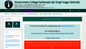 What Gcmohali.ac.in website looked like in 2019 (4 years ago)