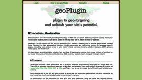 What Geoplugin.net website looked like in 2019 (4 years ago)