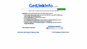 What Getlinkinfo.com website looked like in 2019 (4 years ago)
