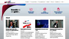 What Gjeldsregisteret.com website looked like in 2019 (4 years ago)