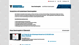 What Gewinnspielverzeichnis.at website looked like in 2019 (4 years ago)