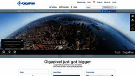 What Gigapan.com website looked like in 2019 (4 years ago)