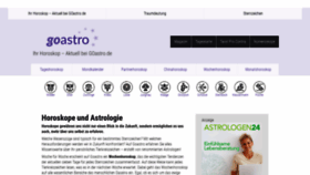 What Goastro.de website looked like in 2019 (4 years ago)